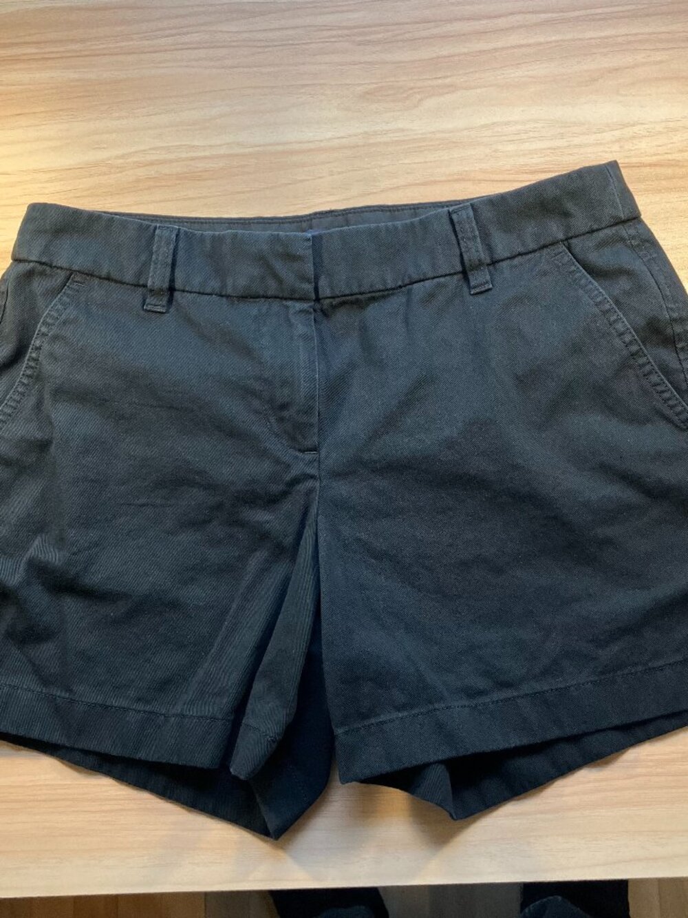 J. Crew Black 100% Cotton Mid Rise Shorts Size 6